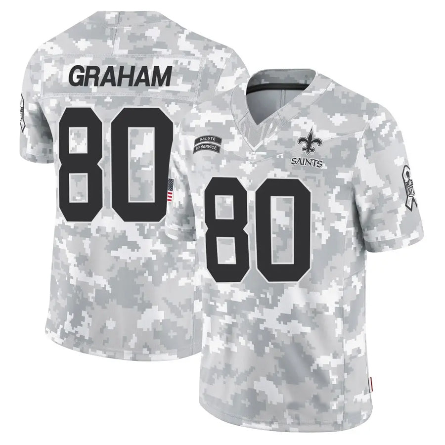 NO.Saints #80 Jimmy Graham Player Arctic Camo Salute to Service Limited Football Jerseys