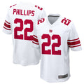NY.Giants #22 Dru Phillips Player White Homw Game Football Jerseys