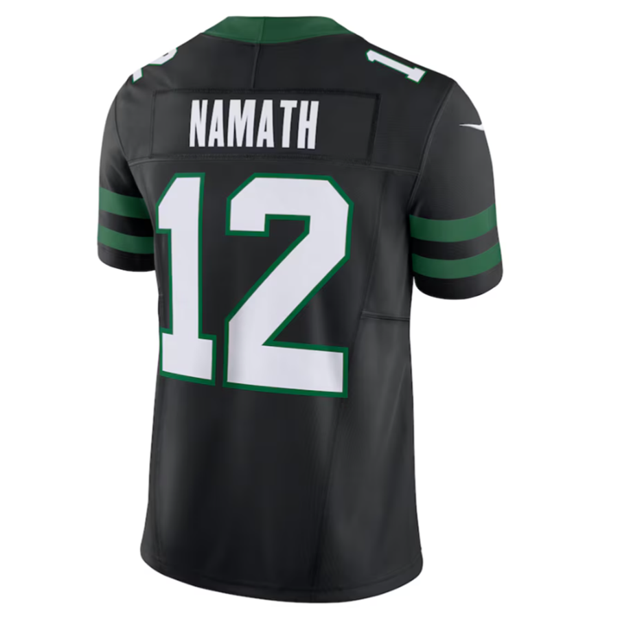 #12 Joe Namath Player NY.Jets Black Vapor F.U.S.E. Limited Football Jerseys