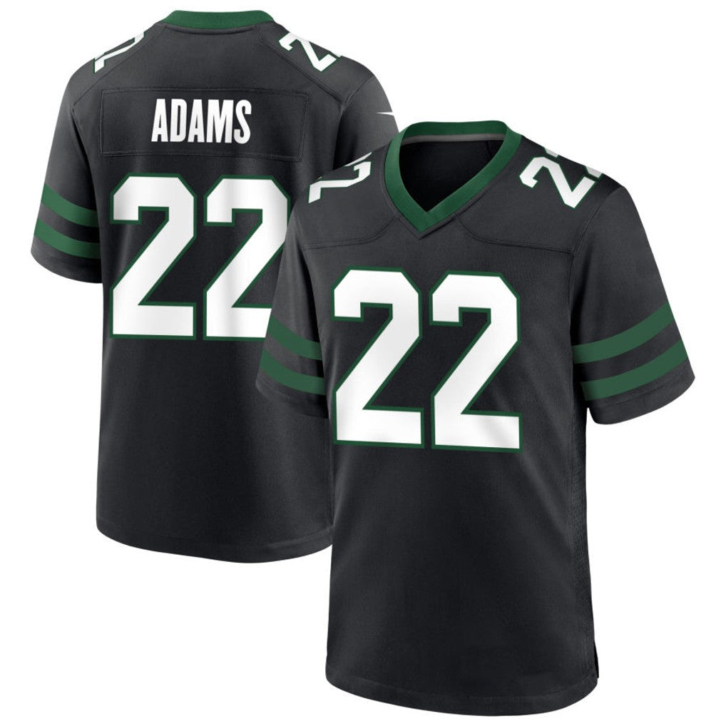 NY.Jets #22 Tony Adams Player Black Home Game Football Jerseys