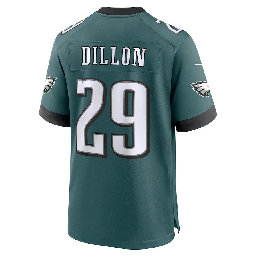P.Eagles #29 AJ Dillon Player Midnight Green Home Game Football Jerseys