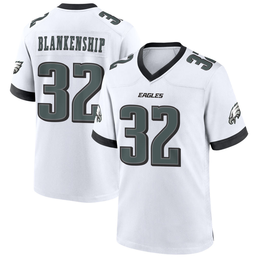 P.Eagles #32 Reed Blankenship Player White Home Game Football Jerseys