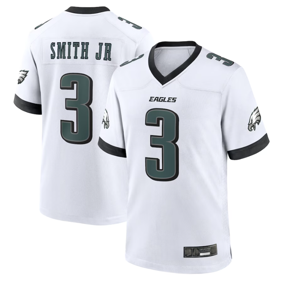 P.Eagles #3 Nolan Smith Player White White Game Jersey -American Stitched Football Jerseys