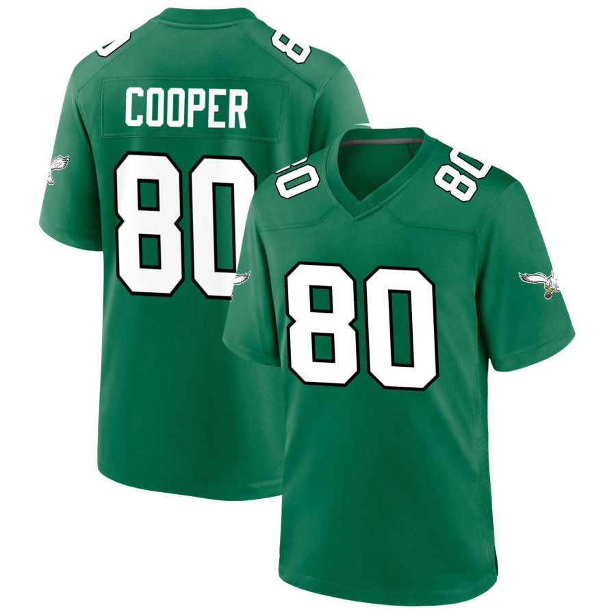P.Eagles #80 Darius Cooper Player Kelly Green Game Football Jerseys