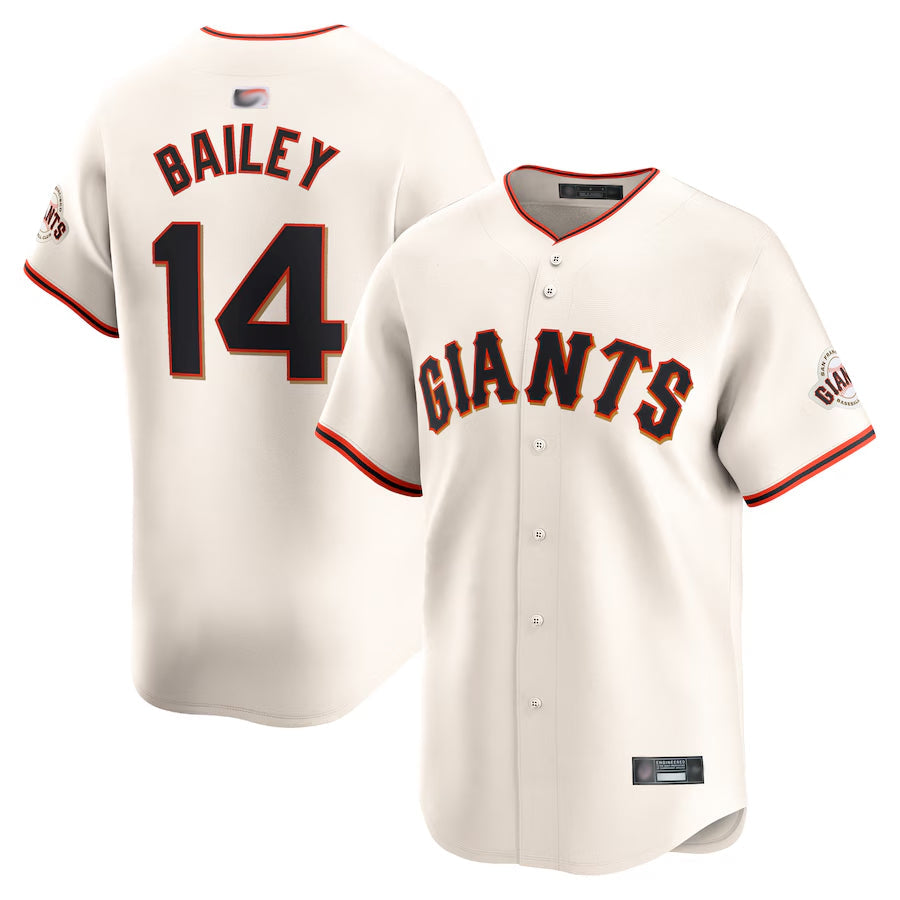 S.Francisco Giants #14 Patrick Bailey Player Cream Home Limited Baseball Jerseys