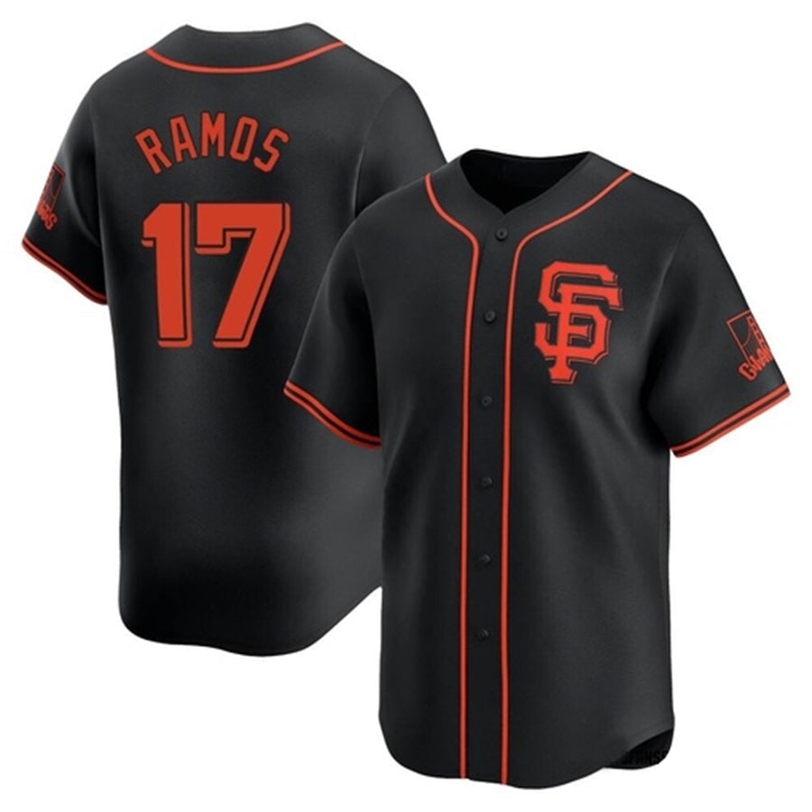 S.Francisco Giants #17 Heliot Ramos Player Black Limited Home Baseball Jerseys