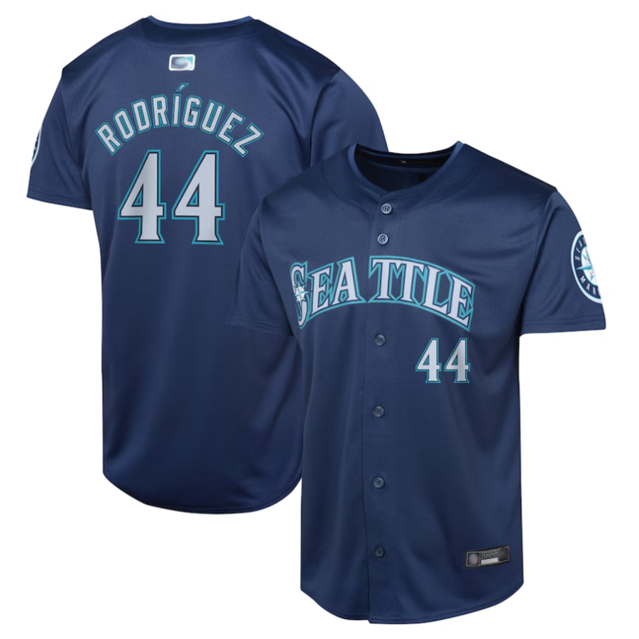 S.Mariners #44 Julio Rodr������������aguez Player Navy Road Limited Baseball Jerseys