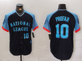 S.Diego Padres #10 Jurickson Profar Number Navy All Star Limited Stitched Baseball Jerseys