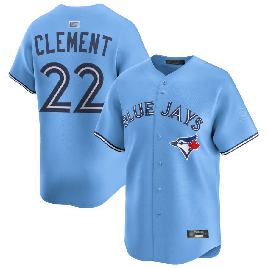 T.Blue Jays #22 Ernie Clement Player Blue Limited Baseball Jerseys