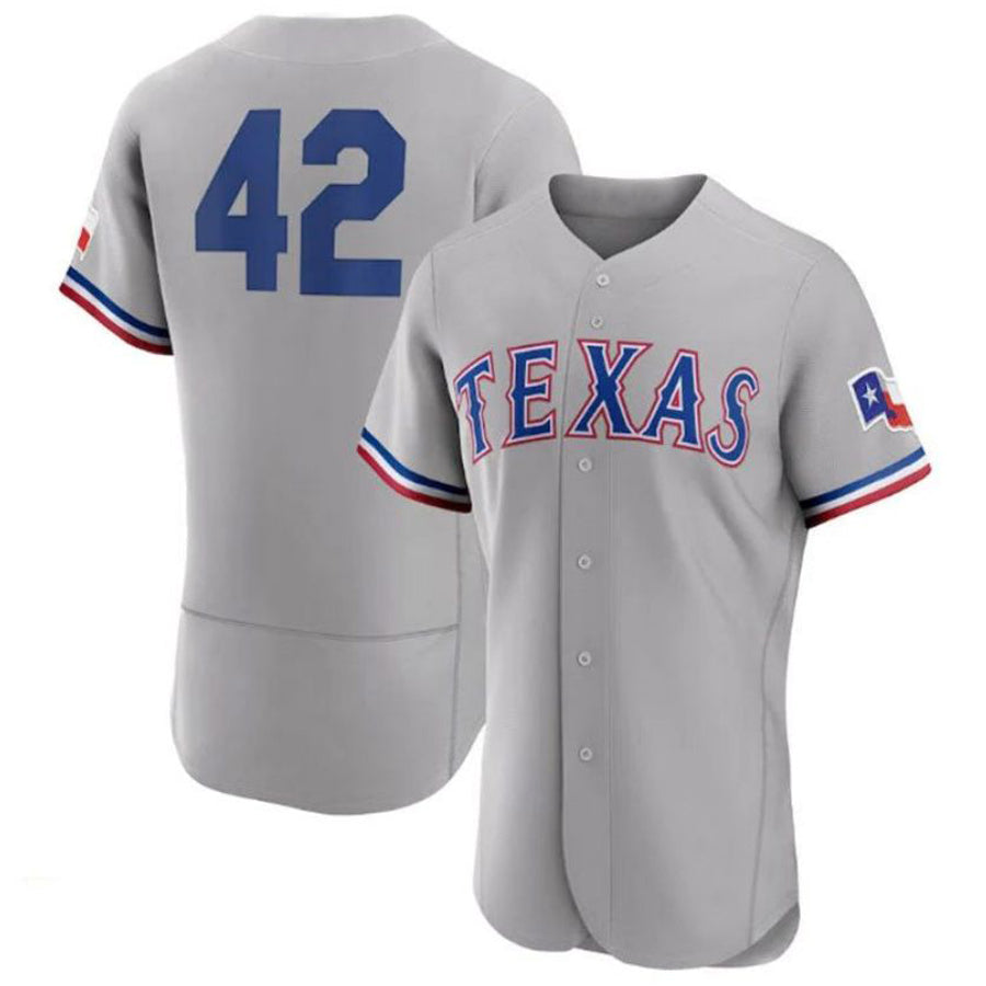 T.Rangers #42 Player Gray Jackie Robinson Day Baseball Jerseys