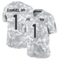 W.Commanders #1 Deebo Samuel Sr Player Arctic Camo Salute to Service Limited Football Jerseys