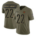 W.Commanders #22 Jacory Croskey-Merritt Player Olive Salute To Service Limited Football Jerseys