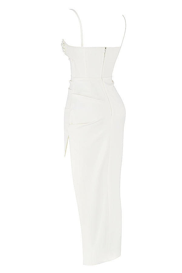 ivory satin corset dress