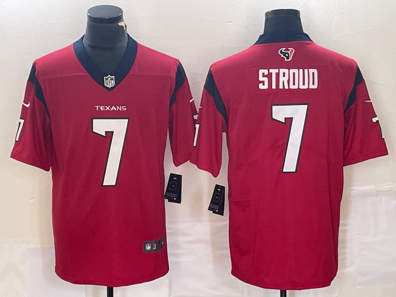 Men's Houston Texans C.J. Stroud #7 Red Game Jersey1