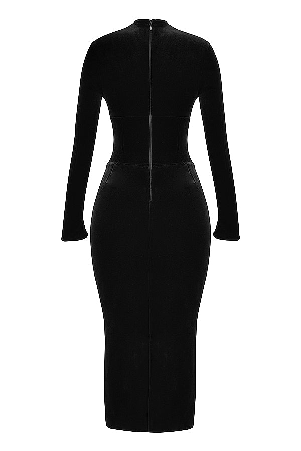 black velvet corset dress
