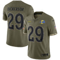 Eric Dickerson Los Angeles Rams Salute To Service Retired   Limited Jersey - Olive