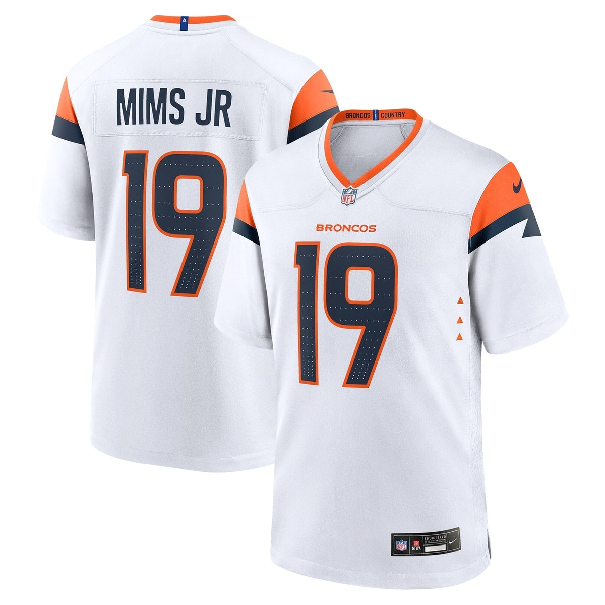 Marvin Mims Jr Denver Broncos Nike Game Jersey -  White