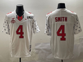 Men's Ohio State Buckeyes Jeremiah Smith White 2025 CFP Final National Champions Patch F.U.S.E. Jersey