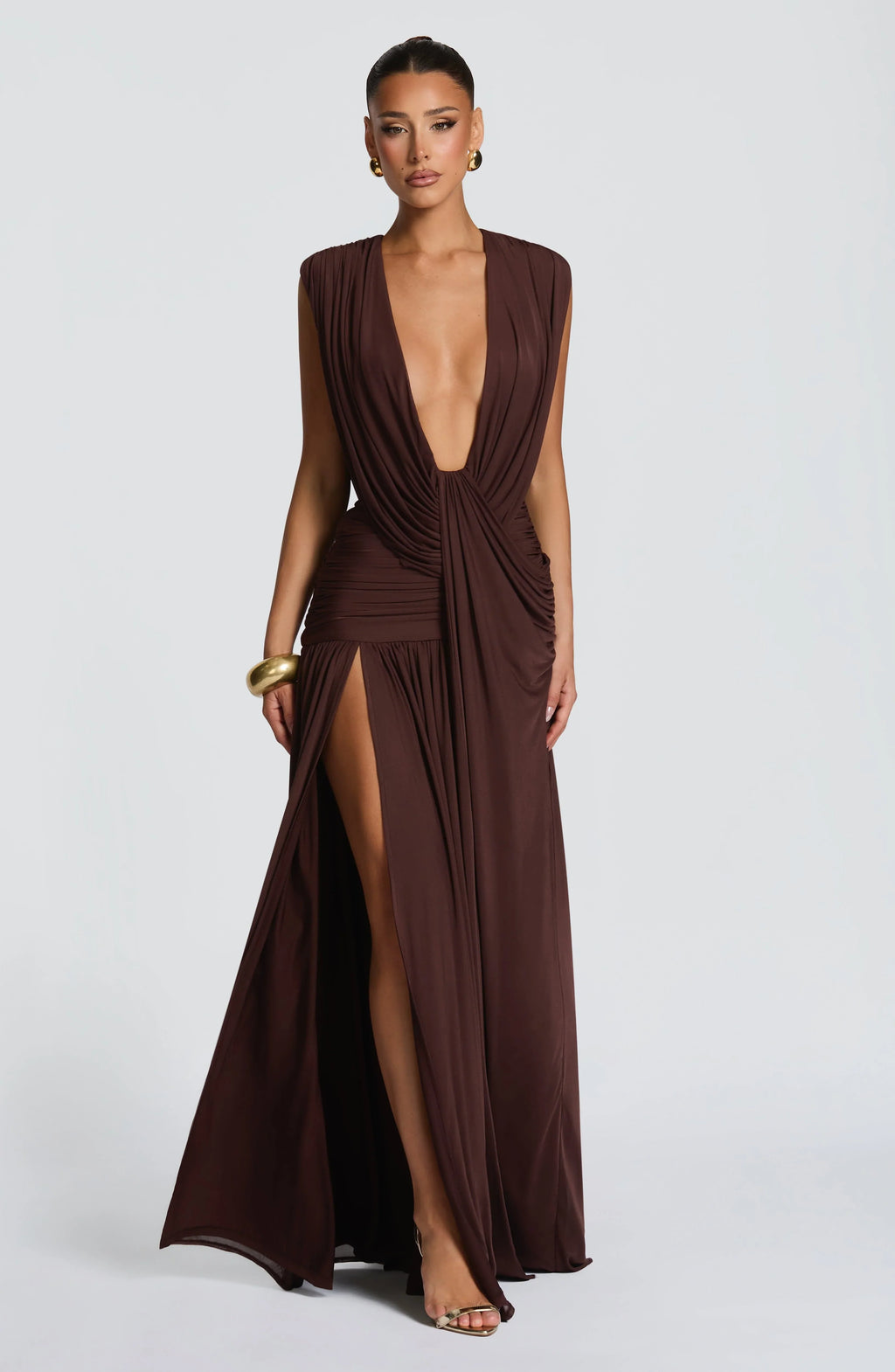 Romilly Gown - Plum Brown