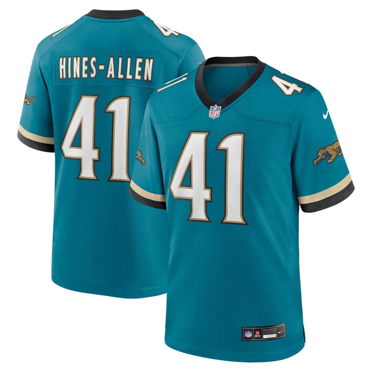 Josh Hines-Allen Jacksonville Jaguars Nike Prowler Throwback   Game Jersey - Teal
