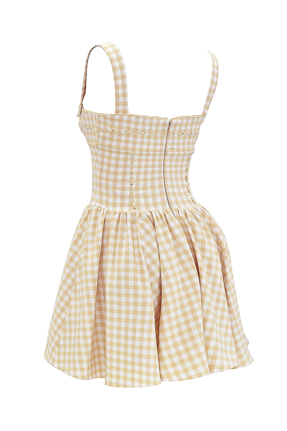 gingerbread gingham mini dress