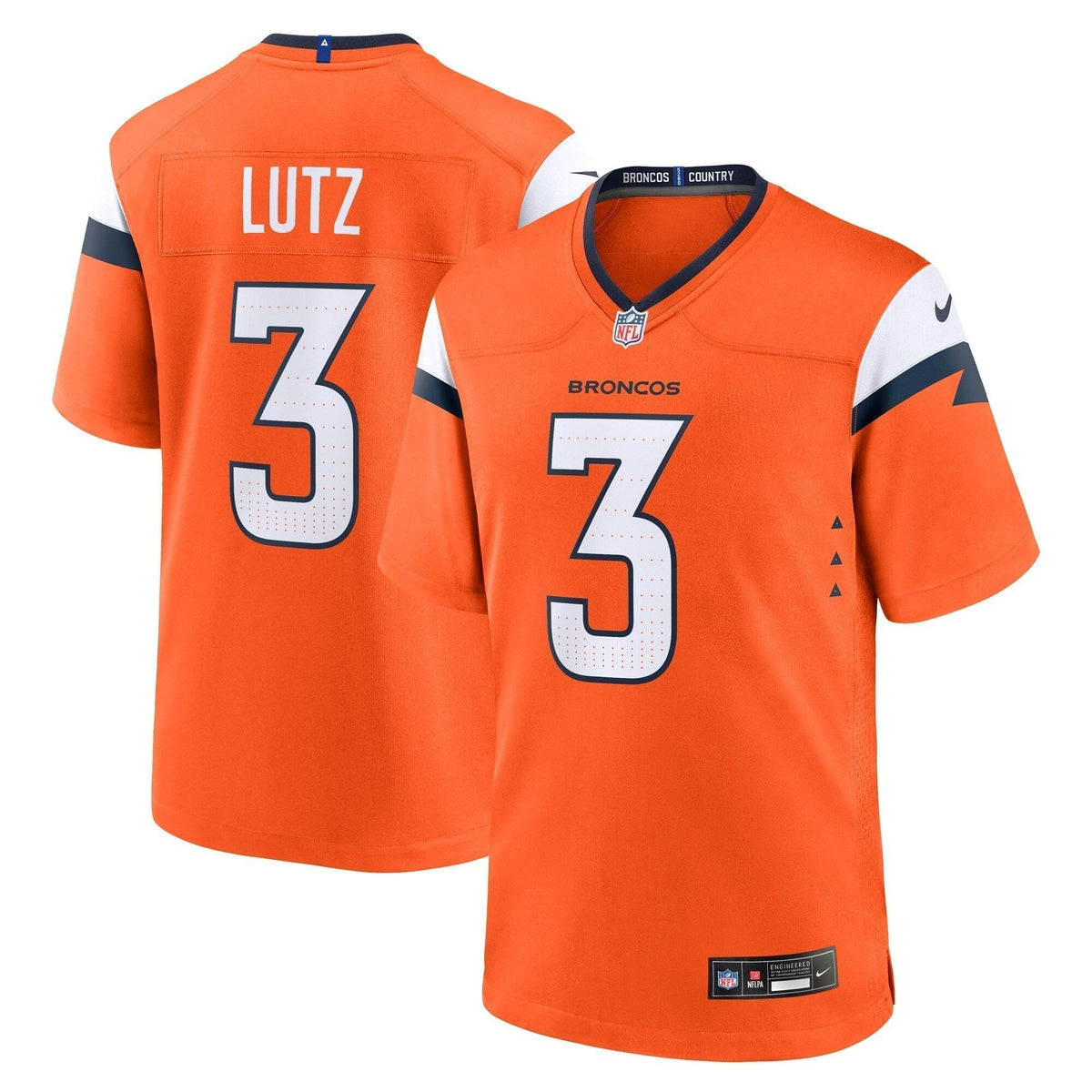 Wil Lutz Denver Broncos Nike Team Game Jersey -  Orange