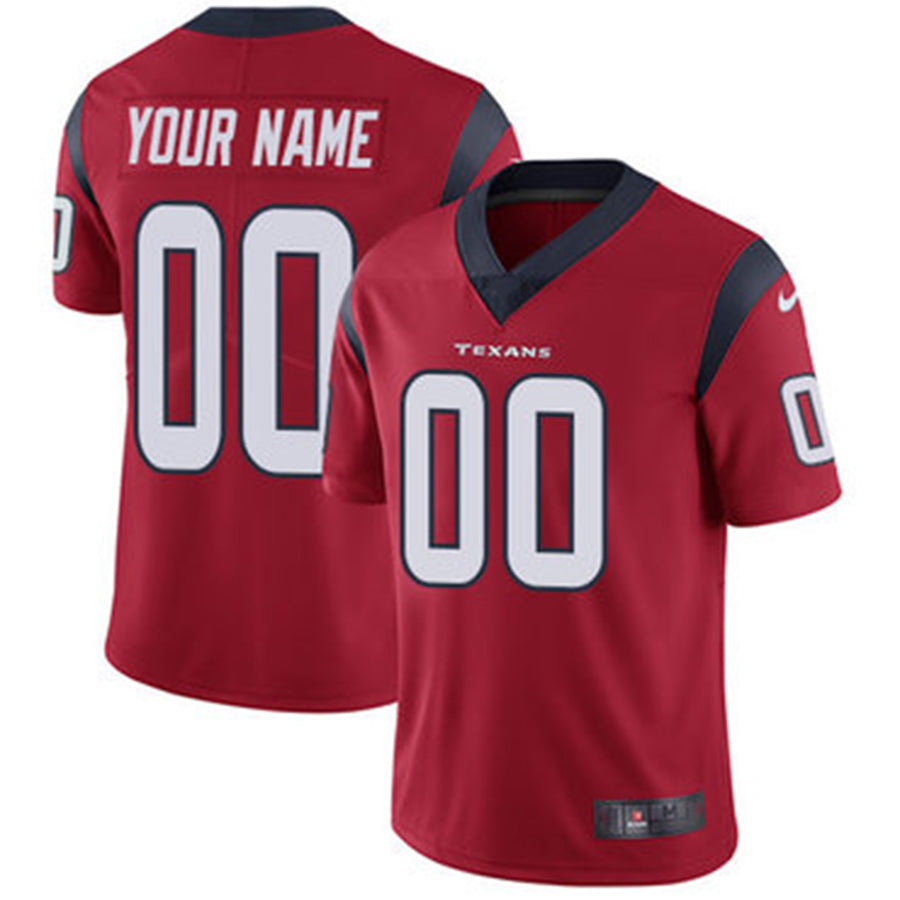 Custom1 Houston Texans Red Vapor Untouchable Player Limited Jersey1 Stitched American Football Jerseys