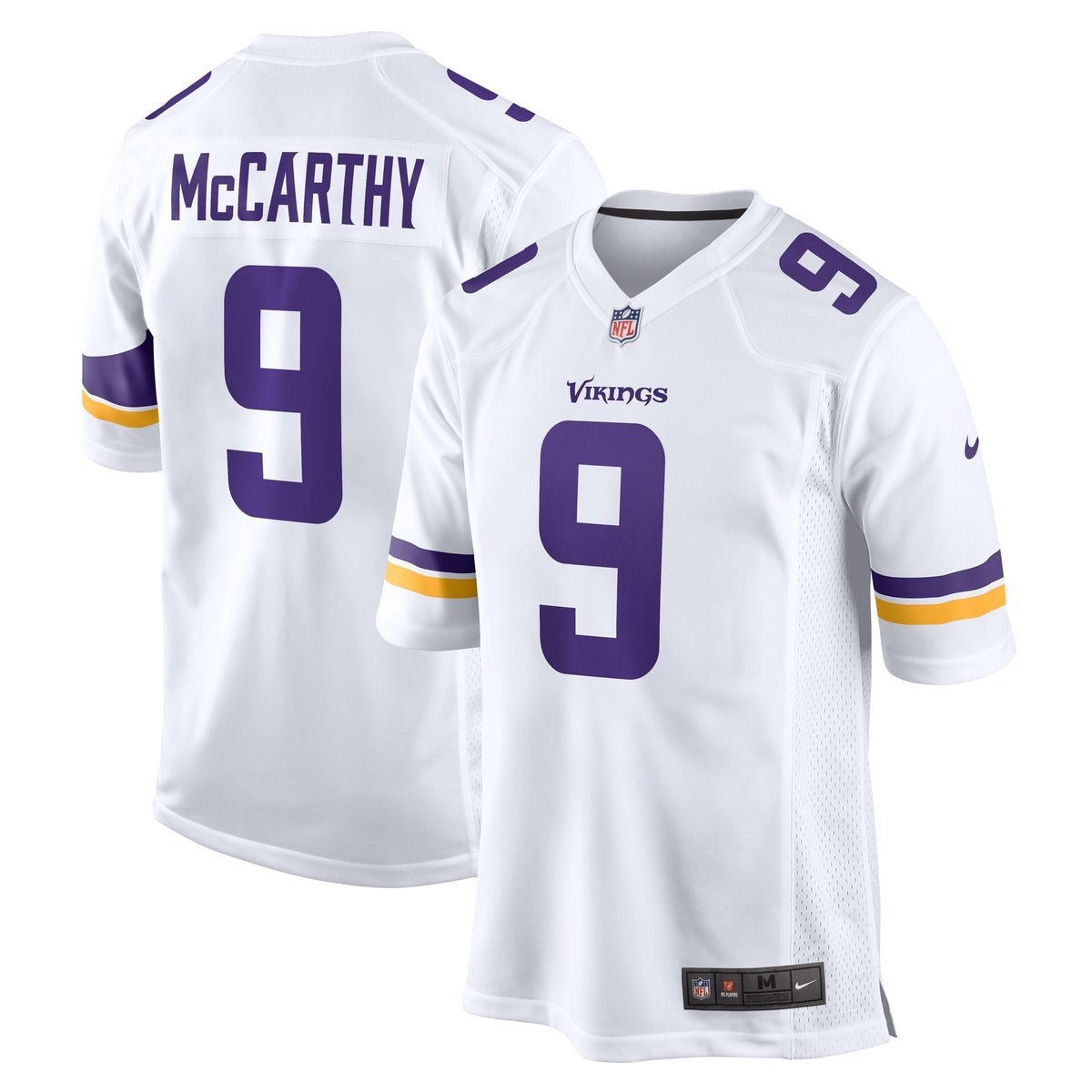 J.J. McCarthy Minnesota Vikings Nike Game Jersey -  White