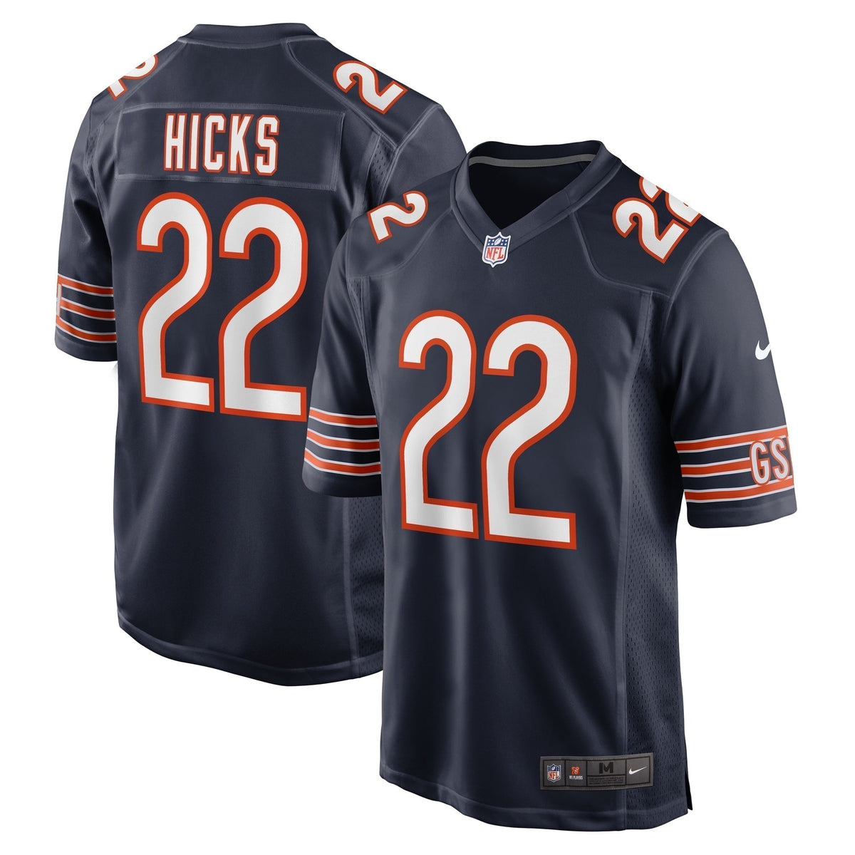 Elijah Hicks Chicago Bears Nike Team Game Jersey -  Navy
