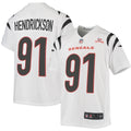 Super Bowl LVI Champions Cincinnati Bengals Trey Hendrickson 91 White Youth's Jersey Jersey