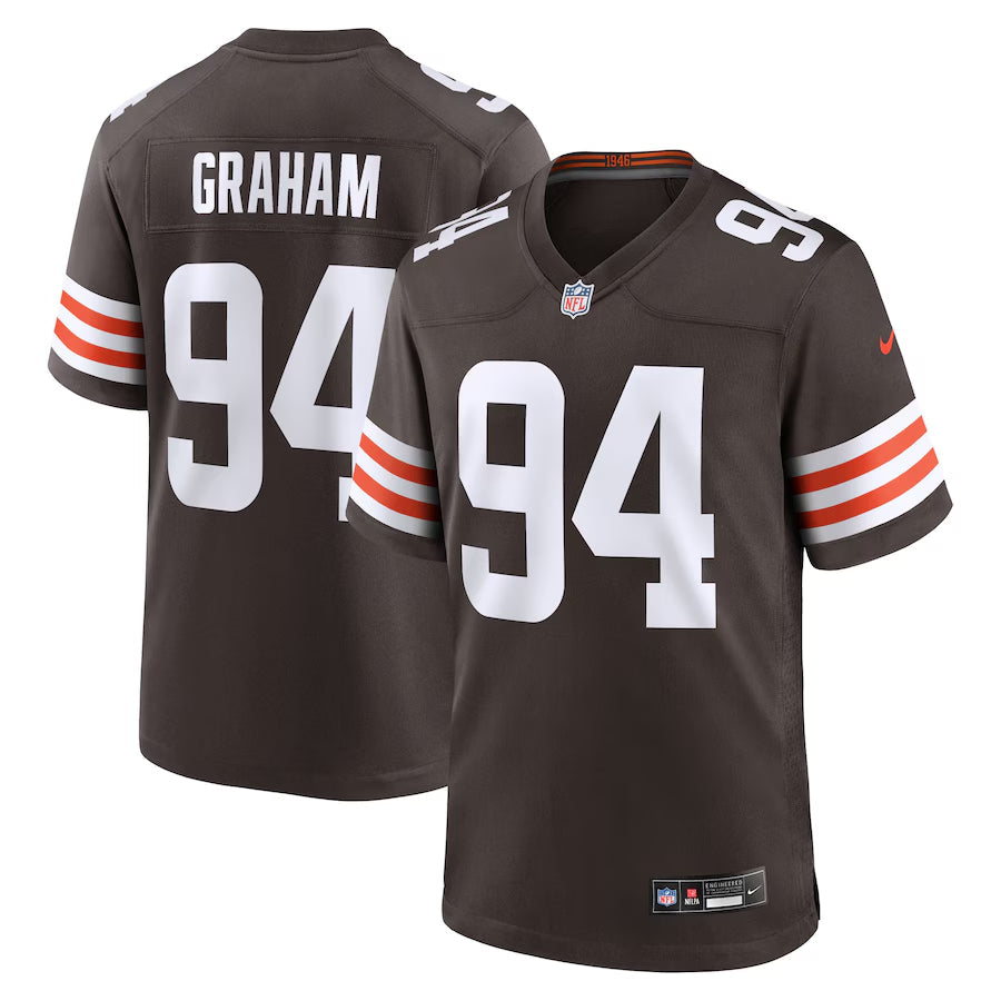 Men's Cleveland Browns Mason Graham Nike Brown 2025 NFL Draft First Round Pick Game Jersey