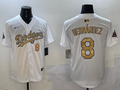 Men's Los Angeles Dodgers Enrique Hernandez #8 White 2025 Gold Collection Limited Jersey