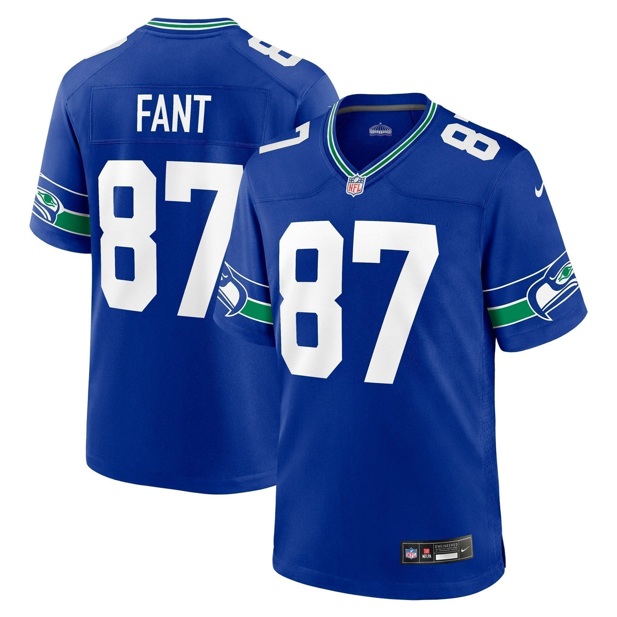 Noah Fant Seattle Seahawks Nike Throwback   Game Jersey - Royal