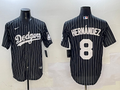 Men's Los Angeles Dodgers Enrique Hernandez #8 Black Alternate Limited Player Jersey