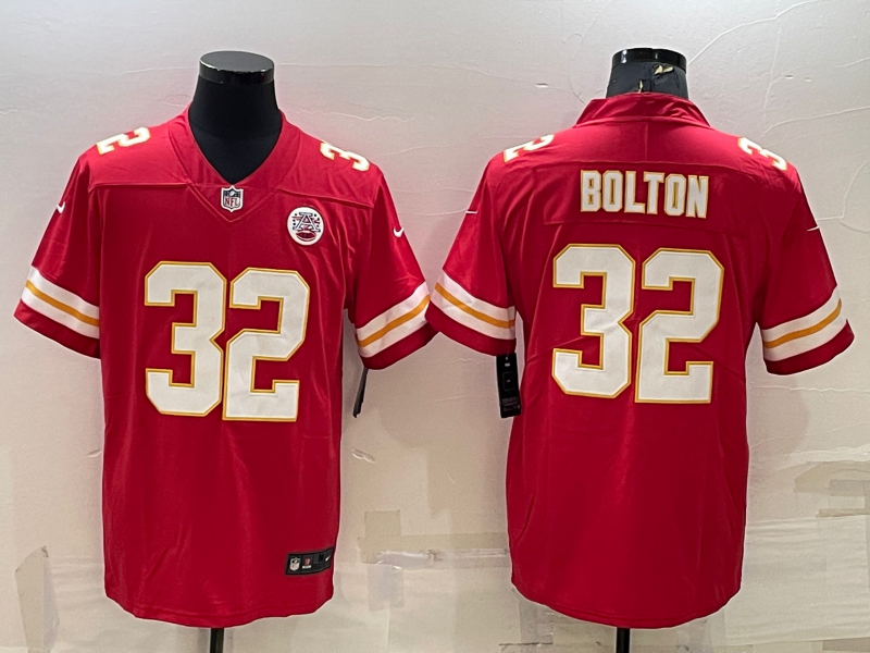 Men's Kansas City Chiefs Nick Bolton #32 Red Game Jersey1