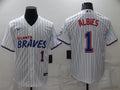 Men's Atlanta Braves Ozzie Albies #1 White City Edition Player Jersey