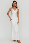 Our Story Surplice Neckline Maxi Dress Off White