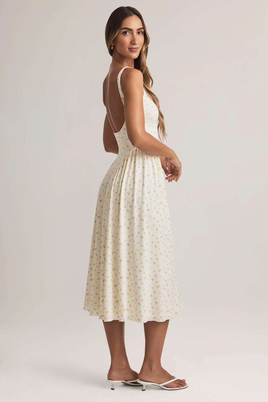 Modal A-Line Midaxi Dress in Floral Print