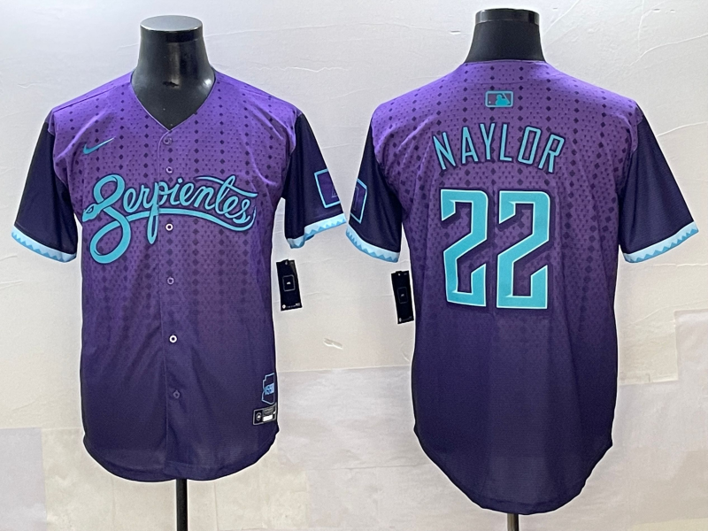 Men's Arizona Diamondbacks Josh Naylor #22 Purple 2025 City Connect Limited Player Jersey