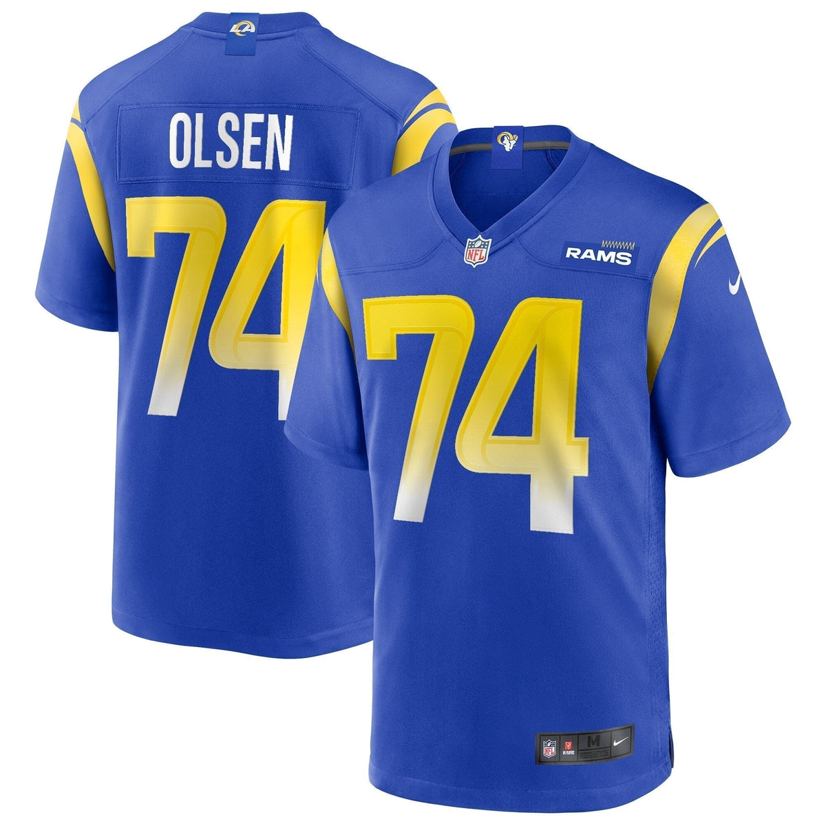 Merlin Olsen Los Angeles Rams Nike Game Retired   Jersey - Royal