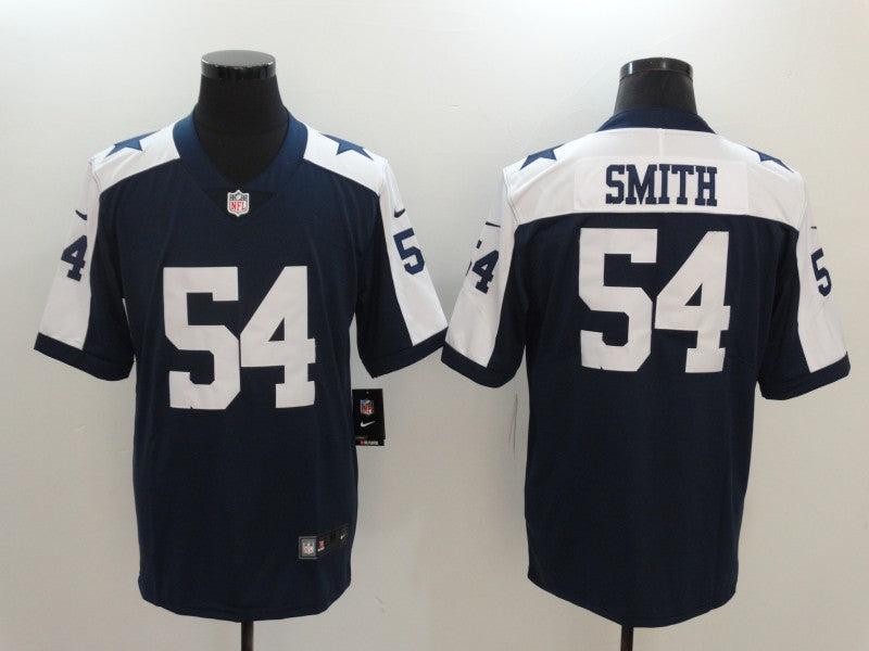 Men's Dallas Cowboys Jaylon Smith #54 Navy Alternate Custom1 Game Jersey1