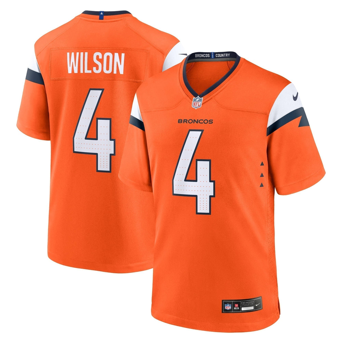 Zach Wilson Denver Broncos Nike Team Game Jersey -  Orange
