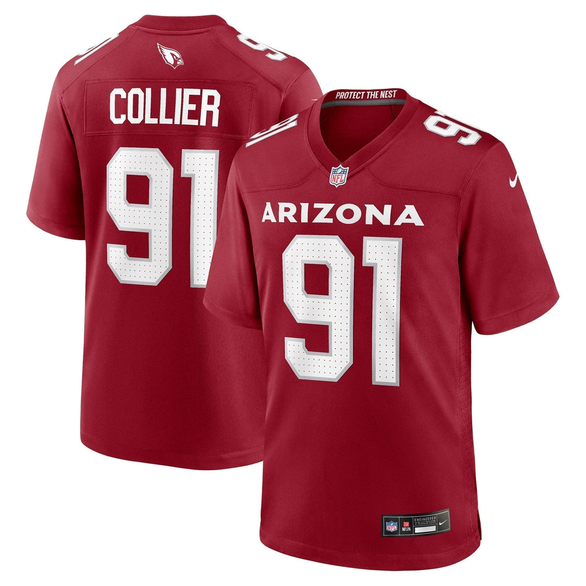 L.J. Collier Arizona Cardinals Nike Team Game Jersey -  Cardinal
