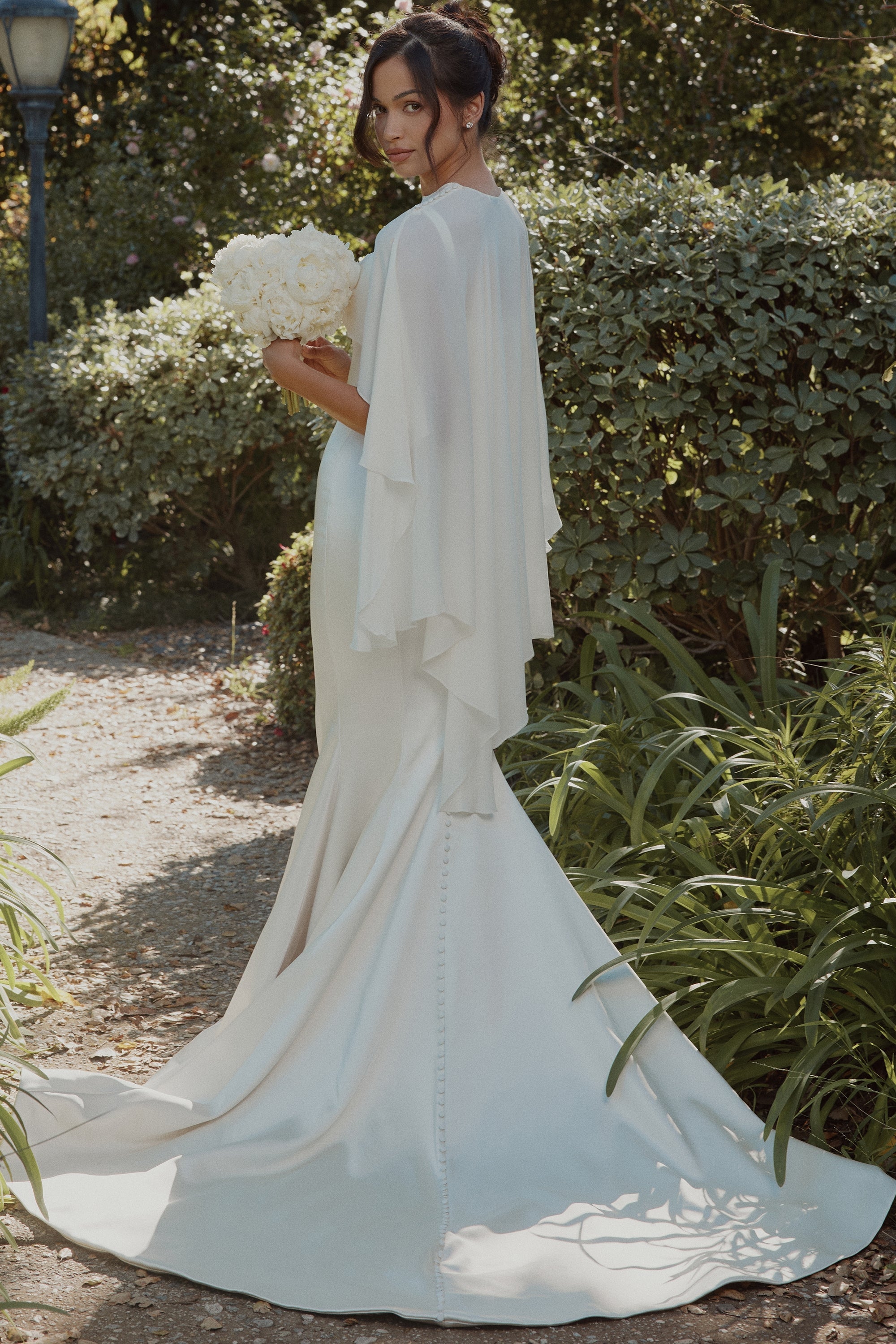 ivory asymmetric draped pure silk shawl