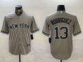 Men's New York Yankees Alex Rodriguez #13 Gray Replica Player Jersey