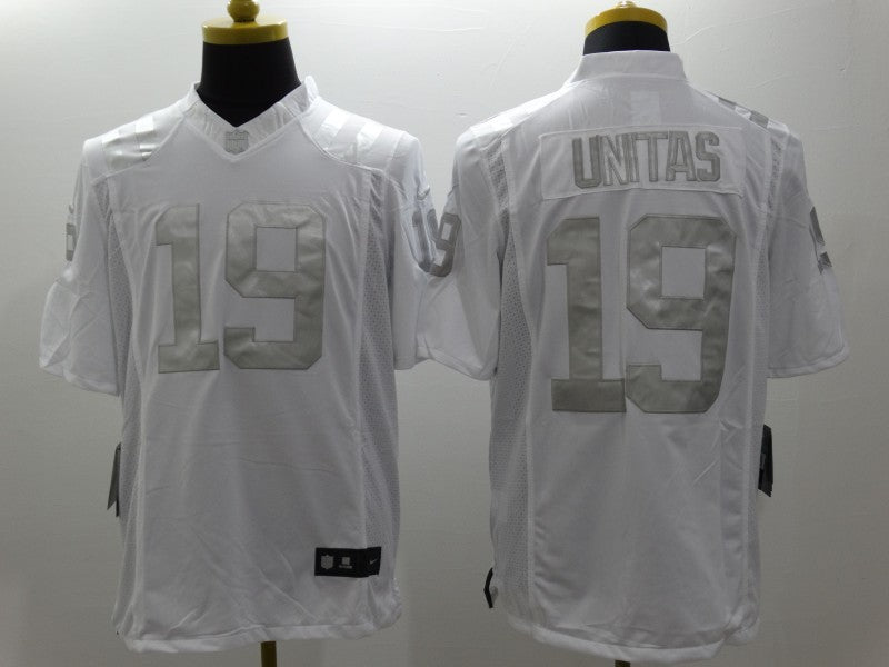 Men's Indianapolis Colts Johnny Unitas #19 White Game Jersey1