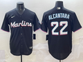 Men's Miami Marlins Sandy Alcantara #22 Black Alternate Limited Player Jersey