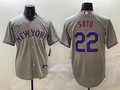 Men's New York Mets Juan Soto #22 Gray Replica Player Jersey