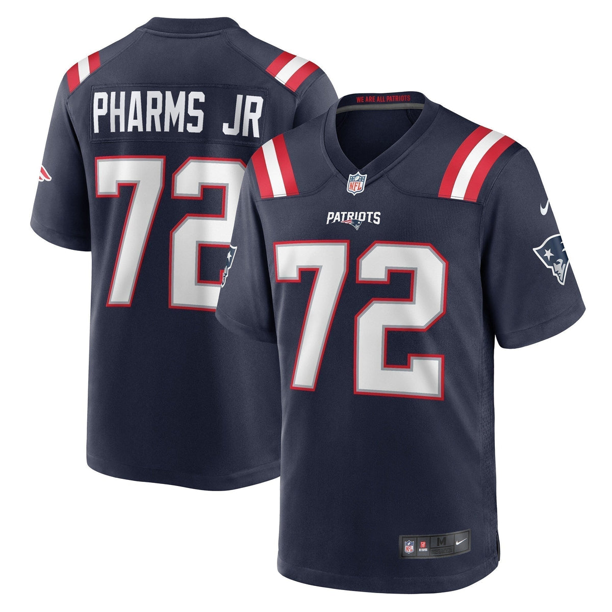 Jeremiah Pharms Jr. New England Patriots Nike Game   Jersey - Navy