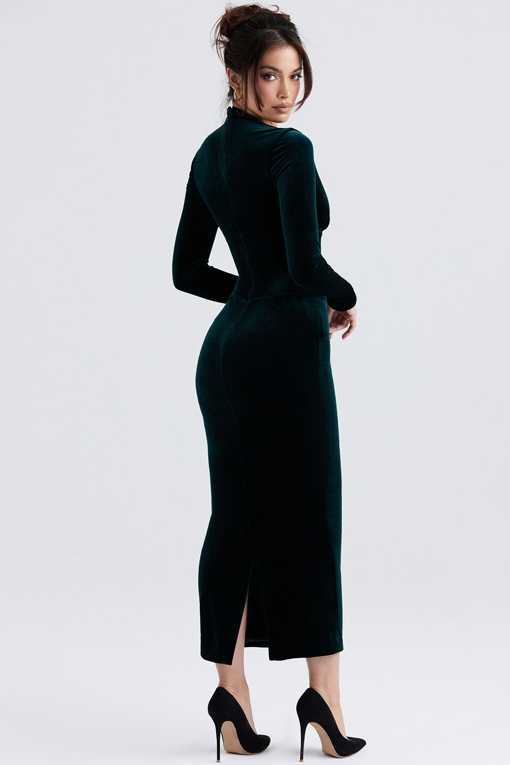 forest velvet corset dress